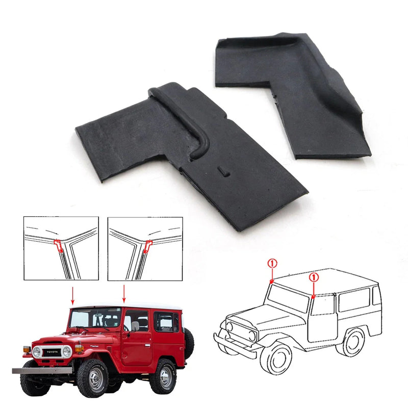 Toyota Land Cruiser J40 BJ45 FJ43 HJ45 Front Door Corner Rubber