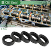 Oil Seal 5 Pcs Seal Ring Rotary Shaft Seal NBR Rubber 15x22x7mm Black