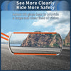 Motorcycle M8/M10 Rear View Mirrors, Orange Alloy, 2 x Handlebar Mirrors