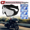 Motorcycle Riding Goggles Silver Tone Lens Black Frame TPU Cycling Sunglasses