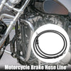 Motorcycle Brake Line Oil Hose Pipe with Spring 150cm Black