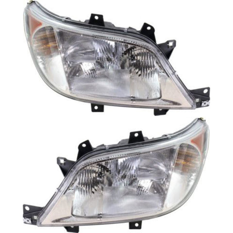 Halogen Headlight Set For 2003-2006 Dodge Sprinter 2500