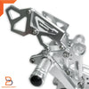 Honda Monkey 125, Grom MSX125 Silver Adjustable Rear Footpegs (2018-2023)