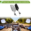 Motorcycle M8/M10 Rear View Mirror Polygonal Shape Black Carbon Fiber