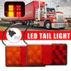 Trailer Truck 8 LED Tail Lights Brake Rear Turn Signal Lamp Amber+Red
