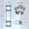 Car 10 x 6x10x3mm Double Metal Shield Deep Groove Ball Bearings