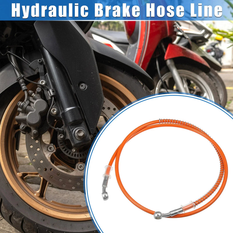 Motorcycle Hydraulic Brake Hose Line 10mm Orange