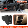 Mazda RX-8 / 6 / 3 / CX-7 Dual USB QC3.0 Charger Switch Button