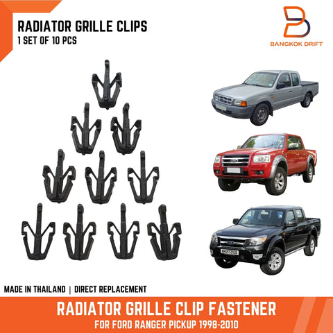 Ford Ranger Pickup 10 x Front Grille Clip Fasteners (1998-2010)