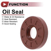 Oil Seal 20x52x10mm Seal Ring Rotary Shaft Seal FKM Brown 2 Pcs