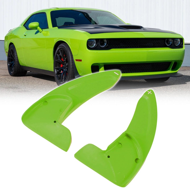Dodge Charger Challenger Pair Green Steering Wheel Paddle Shifter Cover