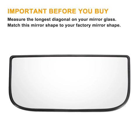 Chevrolet & GMC Pair Car Left/Right White Mirror Glass Back Non-heated