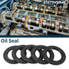 Make Model Oil Seal Rotary Shaft Seal NBR Rubber 45x70x5mm Black 5 Pcs