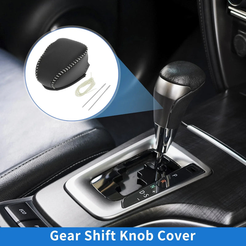 Infiniti QX50 (2019 - 2024) Black Beige Faux Leather Gear Shift Knob Cover