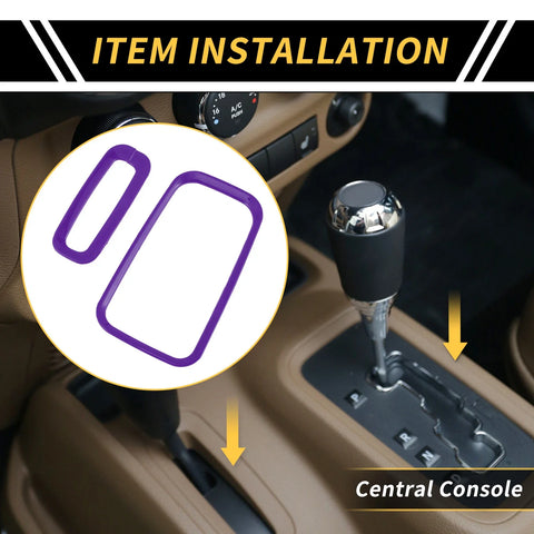 Jeep Wrangler JK JKU Console Gear Shift Ring Panel Cover Trim (2007-2018)