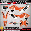 KTM SXF 450 Custom Decals GLOW STYLE (2007-2010)