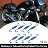 Motorcycle 8pcs Exhaust Pipe Spring 68mm 2.68in Stainless Steel Blue