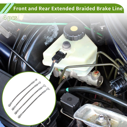 Nissan Patrol GQ Y60 4 x Extended Braided Brake Line Hose (88-97)
