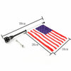 Blk F2 Rear Side Mount Flag Pole with USA Flag