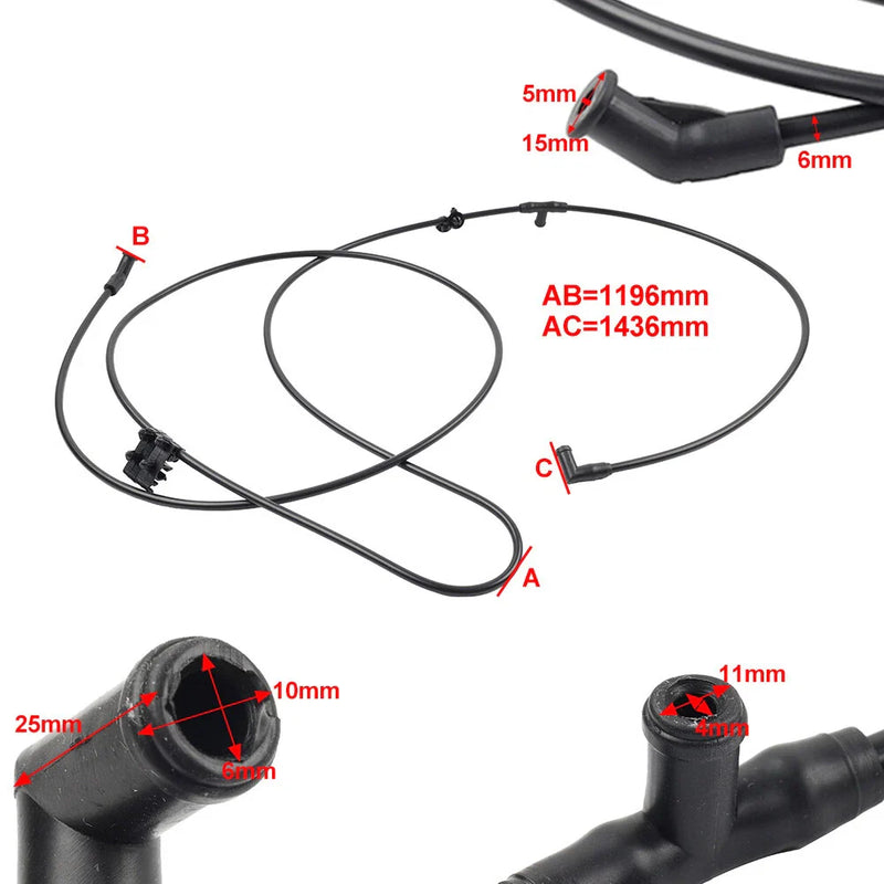 Jeep Grand Cherokee, Dodge Durango Windshield Washer Hose (1999-2004)