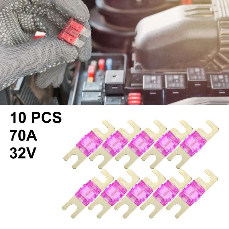 Car Truck Motorcycle Boat Audio CDs 10pcs 70A AFS Mini ANL Fuse Replaces