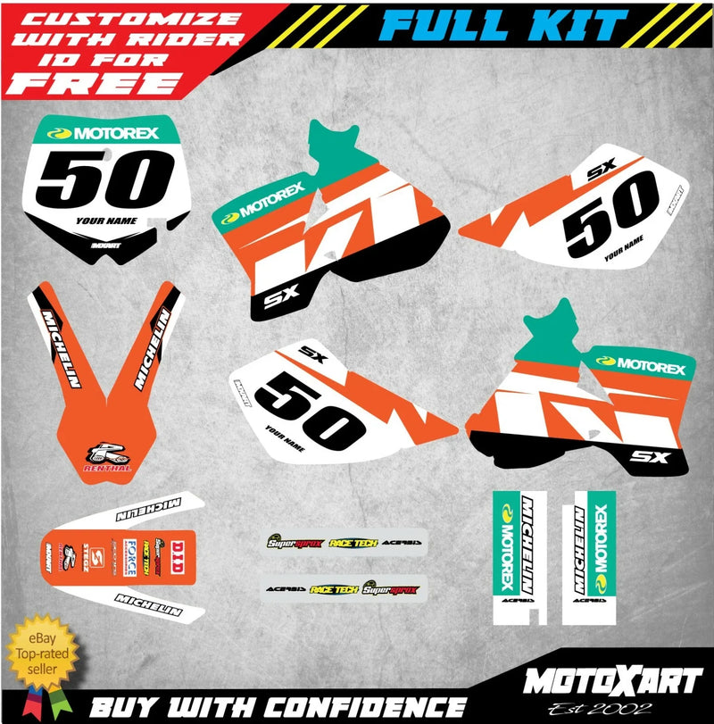 KTM 50 (2002-2008) - Reckless Style Stickers Custom Graphics Full Kit