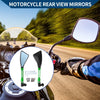 M8 / M10 Rear View Mirrors Triangle Shape Black Green Aluminum Alloy