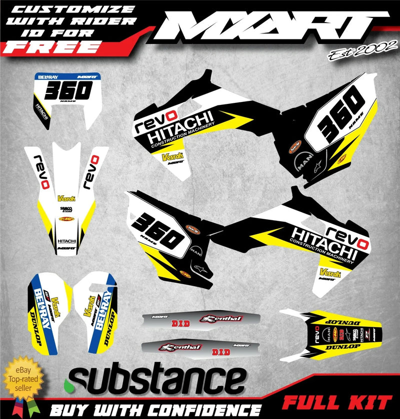 Husqvarna FE Graphics Kit Decal Stickers ROUGE Style (2020-2021)