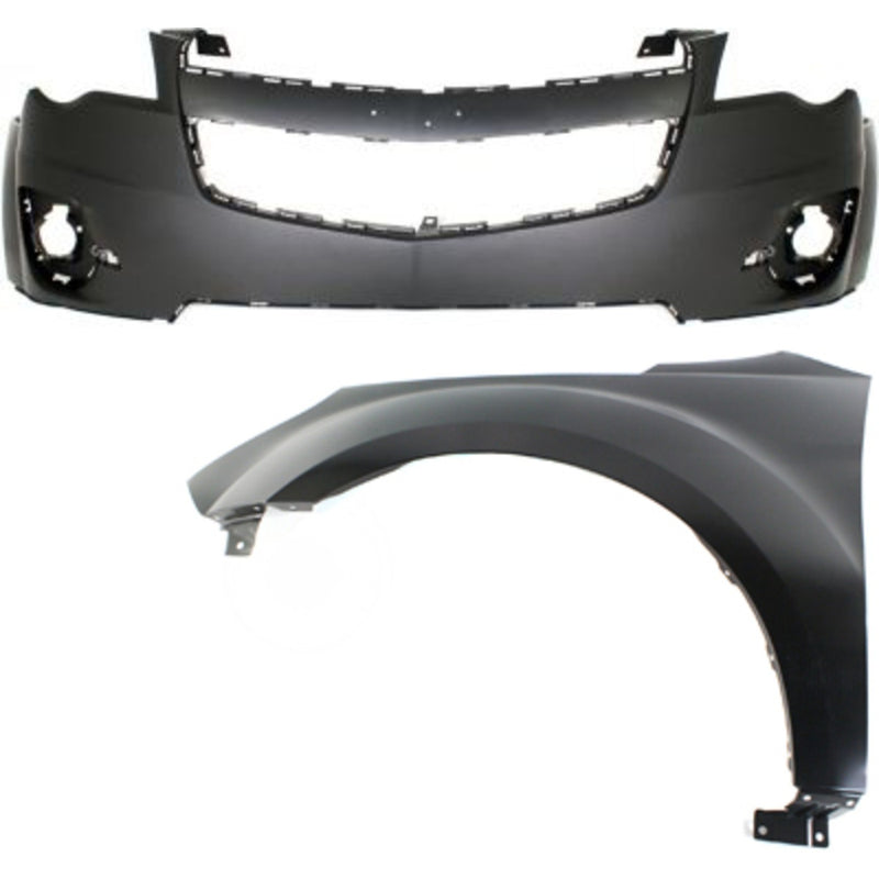 Front Bumper Cover and Left Fender Kit For 2010-2015