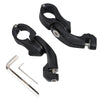 Harley Matte Black 1-1/4" Highway Short Angled Foot Peg Mounts