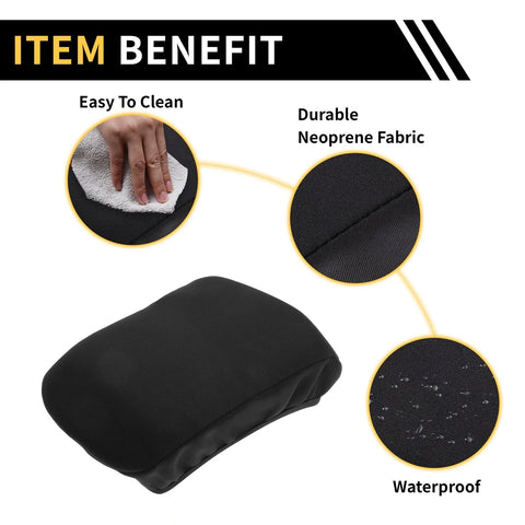 Chevrolet Microfiber Leather With Soft Foam Black Console Lid Armrest Cover