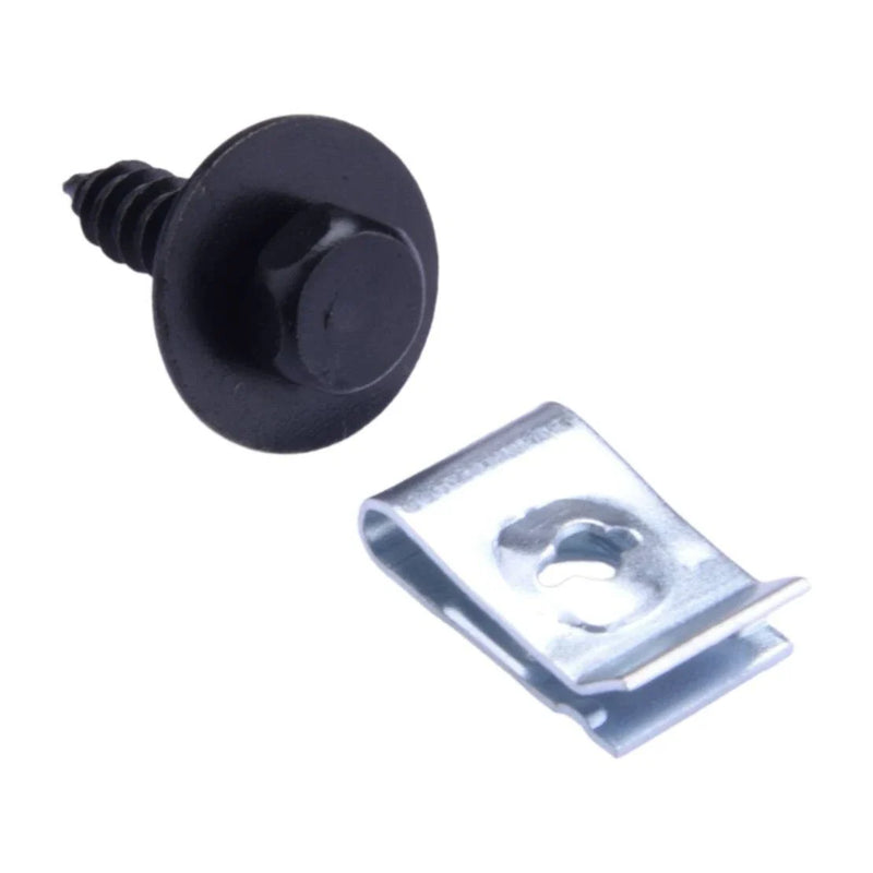 C6 40 x Metal Car Screw Body Fender Bumper Retainer Clips