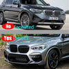 2018-2021 BMW X3 G01 X4 G02 Gloos Black Front Bumper Kidney Grille (2018-2021)