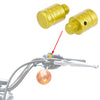 Motorcycle Gold Tone M10x1.26 Right Side Mirror Hole Plugs Screws 2 x