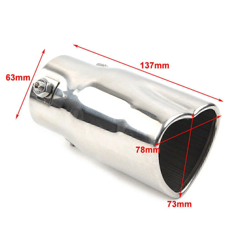 Car Stainless Steel Heart Shaped Exhaust Tail Muffler Tip