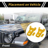 Jeep Wrangler JL JLU 2018-2024 - Plastic Yellow Engine Hood Hinge Cover