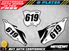 Kawasaki KXF 450 Custom Number Plate Kit/Decals (2019-2020)
