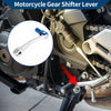 Bosuer 125 Folding Motorcycle Gear Shifter Lever Silver Tone Blue Head