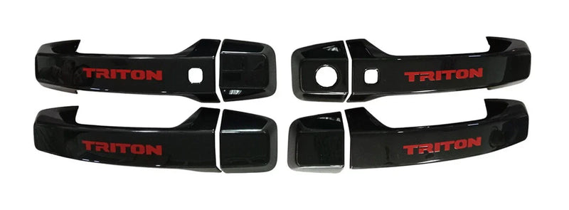 Mitsubishi L200 Triton 4 x Door Catch Handle Covers Glossy Black (2024-2025)