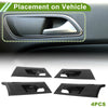 Mitsubishi Outlander Carbon Fiber Black Interior Door Handle Bowl Cover