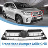 Toyota Highlander (2017-2019) Black Front Upper Hood Bumper Grille