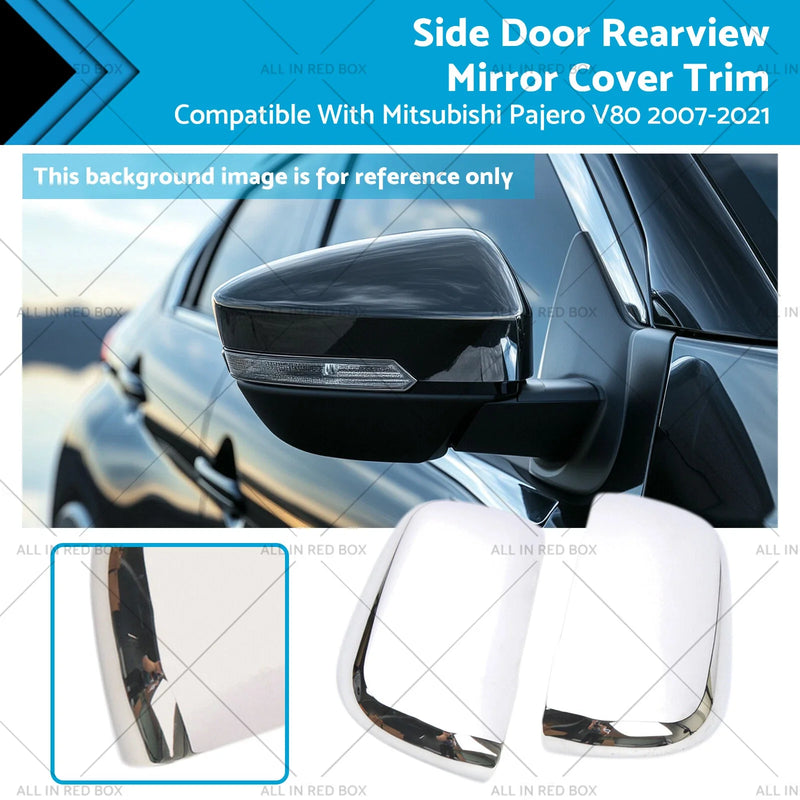 Pajero V80 Chrome Side Door Rearview Mirror Cover Trim LH+RH (07-21)