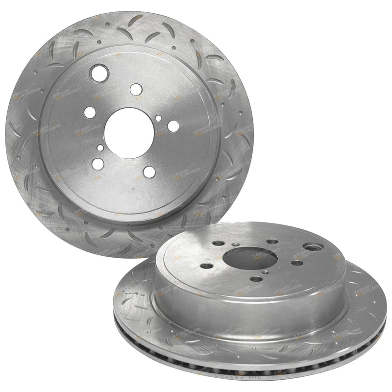 Toyota 86 ZN6 GTS 2 x Rear Drilled + Slotted Disc Brake Rotors (2012–2015)