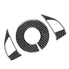 Fiat 500 3 x Car Steering Wheel Button Frame Cover Trim (2012-2015)