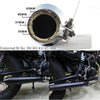 Honda CB350 CB360 2 x Black Cafe Reverse Cone Megaphone Exhaust Pipe