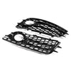 Audi A4 B8 S-Line S4 Bumper HONEYCOMB Fog Light Lamp Cover (2008-2012)