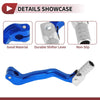 Bosuer M4 Blue Silver Tone Head Folding Motorcycle Gear Shifter Lever