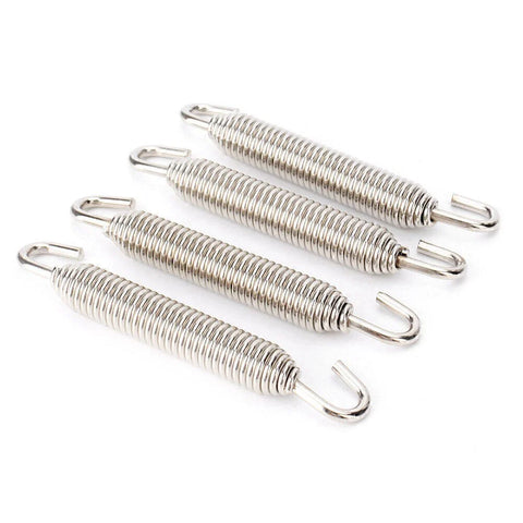 4PC Silver Universal Long Outlaw Racing Stainless Header Exhaust Springs 83mm