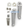 Yamaha YZF R1 / R1M Silver Rear Footrest Pegs (1998-2019)