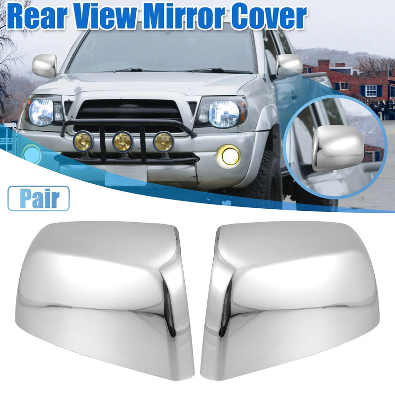 Chevrolet Chrome Plated Mirror Cover Top Upper Half Pair